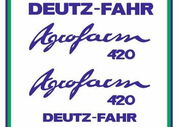 Naklejki Deutz-Fahr Agrofarm 420 Ciągnik Traktor Nalepki Mocne