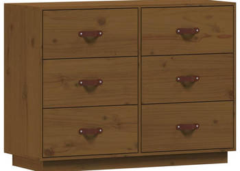Komoda miodowy brąz 100x40x75 cm lite drewno sosnowe WM-820145