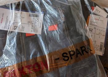 Brixton Spark nowe ubranie BHP róż. 52 spodnie ogrodniczki + bluza