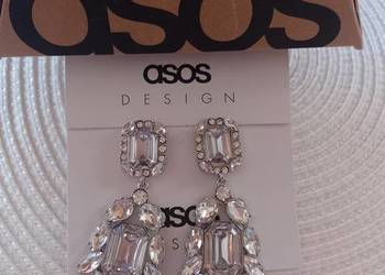 ASOS/ Długie, Bogato zdobione kolczyki ślubne z Londynu/NOWE
