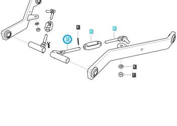 Tuleja ze śrubą łańcucha naciągowego TUZ / TRG896 / LS Tractor nr 40194150