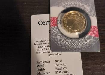 Złota moneta 200zł Orzeł Bielik - 1/2 uncji czystego złota