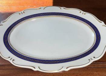 Półmisek  C. T. Carl Tielsch. Ct. Wałbrzych. 1945- 1952.   Kobaltowy pase Półmisek  C. T. Carl Tielsch. Ct. Wałbrzych. 1945- 1952.   Kobaltowy pase