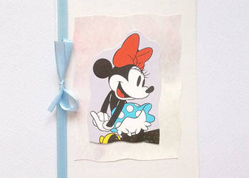 bajkowe kartki dla dziewczynki, fajne kartki, minnie kartka