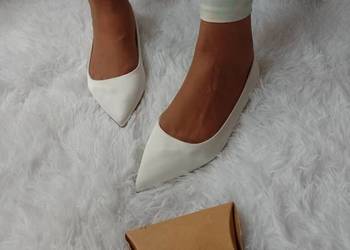 (39) ASOS Design/ Białe baleriny wieczorowe z Londynu, NOWE