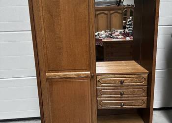 Dębowa garderoba wieszak lustro