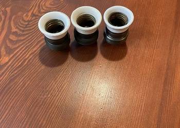 Stare oprawki stalowe z porcelanką E27