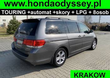 HONDA ODYSSEY TOURING, Max wypas, automat, 7 osob, LPG, Navi, DVD, skory
