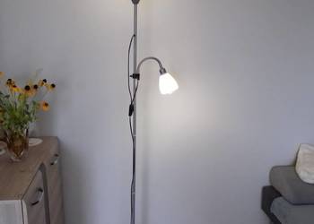 Lampa stojąca podłogowa, 2przełącznikowa, E27, E14 regulowana, LED, 230V, 9