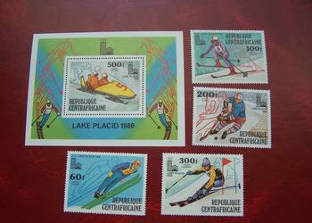 Centralna Afryka 1980 MNH  Olimpida Lake Placid 80 Sport