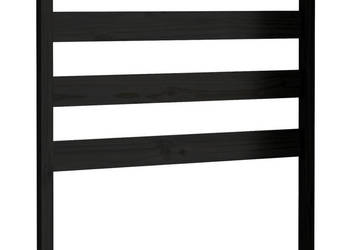 Wezgłowie łóżka czarne 81x4x100 cm lite drewno sosnowe WM-818399