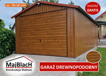 Garaż Blaszany Drewnopodobny -NIŻSZA CENA -Garaże Blaszane – Maj-Blach