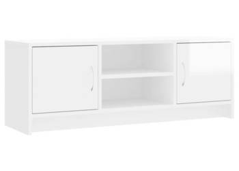 Szafka pod telewizor wysoki połysk biała 102x30x375 cm WM-823255