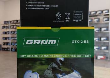 Akumulator motocyklowy GROM GTX12-BS 12V 10Ah 180A L+