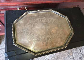 Taca posrebrzana sygnowana