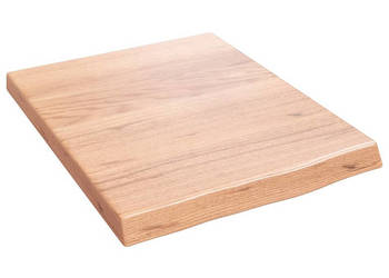 Półka brązowa 40x50x(2-4) cm lakierowane lite drewno dębowe WM-363633