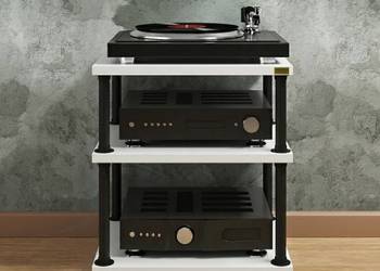 Stolik hi-fi regał audio szafka na płyty winylowe CD