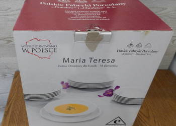 Serwis Obiadowy 6/18 Złota Linia Maria Teresa Porcelana Chodzież