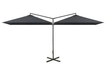 vidaXL Podwójny parasol ogrodowy, stalowy słupek(SKU:312556)