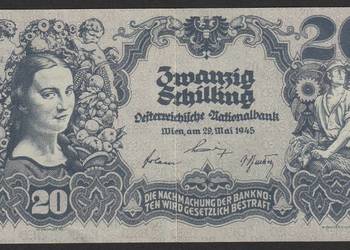 AUSTRIA 20 SCHILLING 1945