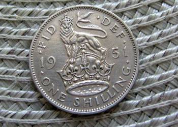 Wielka Brytania 1 Szyling 1951r - Herb Angielski