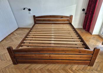 Łóżko drewniane 160x200 rama łóżka ze stelażem