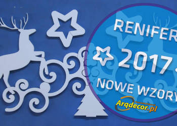 Ozdoby Świąteczne, Renifery + Gwiazdki, dekoracje świąteczne