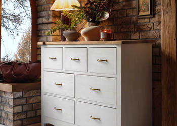 Biała komoda ludwikowska LUD 02