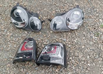 LAMPY LAMPA PRZOD LEWA PRAWA PRZEDNIE TYLNE ANGEL EYES VW POLO 9N BLACK