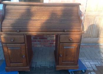 Biurko dębowe drewniane z roletą Sekretarzyk (731)