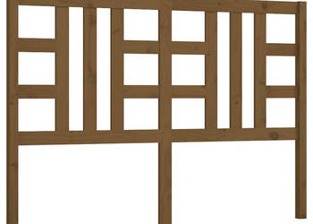 Wezgłowie łóżka brązowe 126x4x100 cm lite drewno sosnowe WM-817833