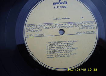 --.  LP , Pop ; ANDRZEJ RYBINSKI--NIE LICZE GODZIN.