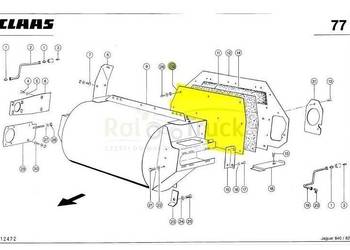 BLACHA ŚCIERALNA CLAAS JAGUAR 800-930  0762022