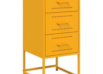 Szafka nocna musztardowa 36x39x78 cm stal WM-846584