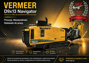 pozostałe Vermeer D9X13 S2 Navigator Wiertnica horyzontalna - Serwisowana …