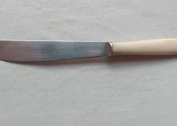 Nóż stołowy ze stali nierdzewnej z ebonitową obsadką. CCCP, lata 60-e/70-e.