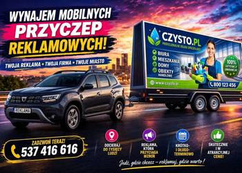 Wynajem mobilnych przyczep reklamowych