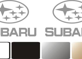SUBARU 15x10cm srebrne naklejki na samochód