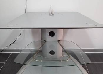 Szklany stolik pod telewizor, sprzęt audio- wideo