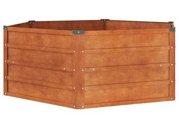 vidaXL Podwyższona donica, rdzawa, 129x129x45 cm(SKU:151946)