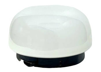 Plafon RZB – Niemcy, lata 70., szkło opalowe, 22 cm, E27