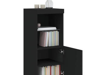 Szafka z oświetleniem LED czarna 41x37x100 cm WM-836687