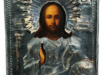 Ikona Jezus Chrystus Władca Świata, srebro, 0336