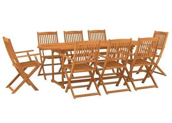 vidaXL 9-cz. zestaw mebli ogrodowych, 220x90x75cm (SKU:3086974)