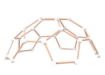 kopuła wspinaczkowa XL - drewno-biały kopuła wspinaczkowa XL - drewno-biały