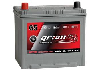 Akumulator GROM EFB START&STOP 65Ah 670A Japan lewy Plus DTR