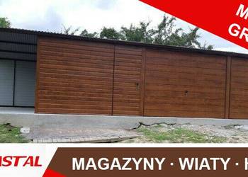 Garaż Blaszany Drewnopodobny 11x6m - WIATA - HALA - Romstal A46v6