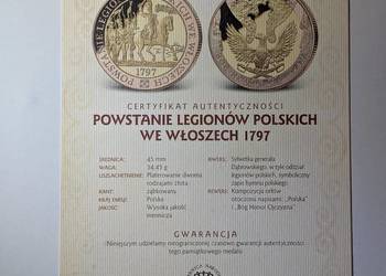 Certyfikat Skarbnica Narodowa – Powstanie Legionów Polskich 1797