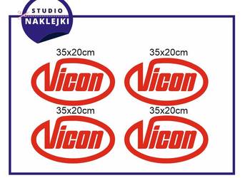 Naklejki Vicon 35x20cm 4szt prasa kosiarka rozsiewacz zgrabiarka