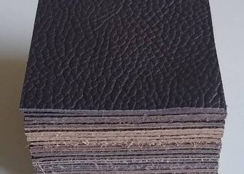 Skóra Kwadrat 8 x 8 cm (30 sztuk) Licowa Włoska Brąz Ciemny i inne (35)